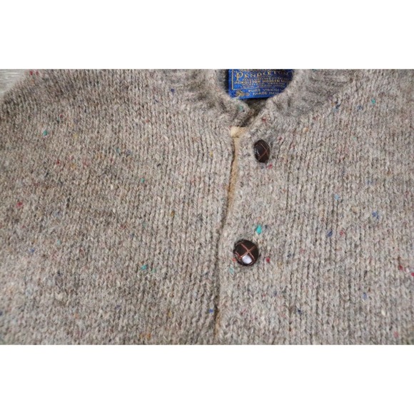 vintage PENDLETON WESTERN RAG WOOL ELBOW PATCH OUTDOORS SWEATER L - Picture 3 of 6